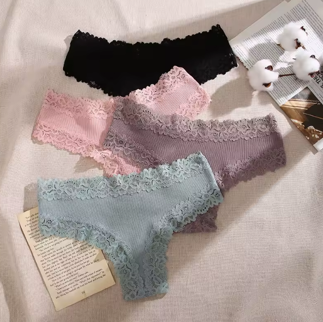 Slip brasiliana cotone e pizzo