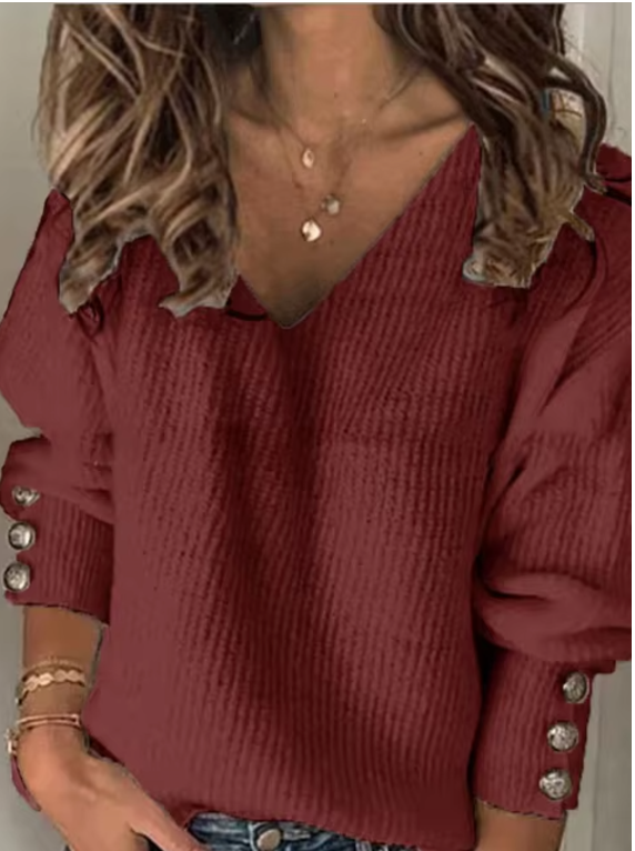 Maglione da donna scollo V