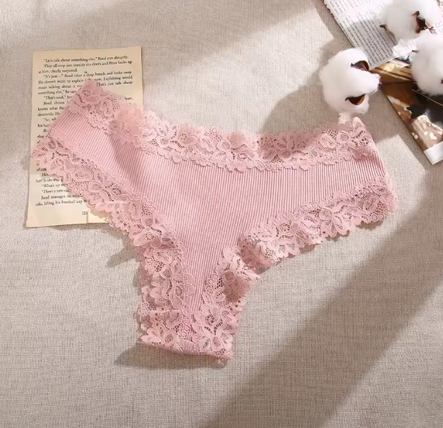 Slip brasiliana cotone e pizzo