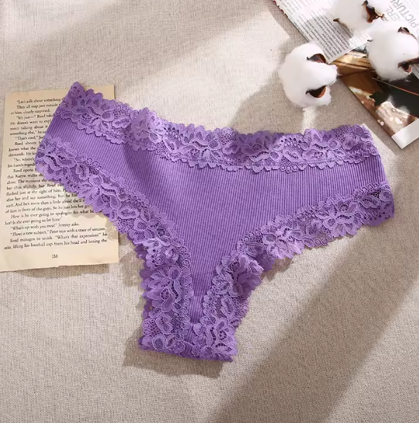Slip brasiliana cotone e pizzo